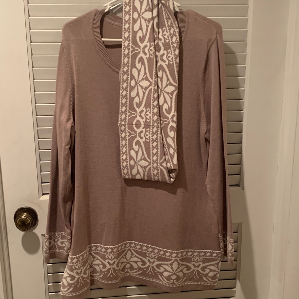 Studio Works Tunic Sweater & Scarf
